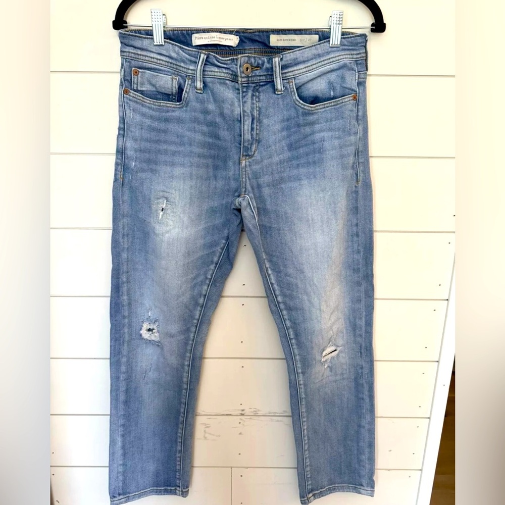 Pilcro and the Letterpress Anthropologie Sz 27 Slim Boyfriend